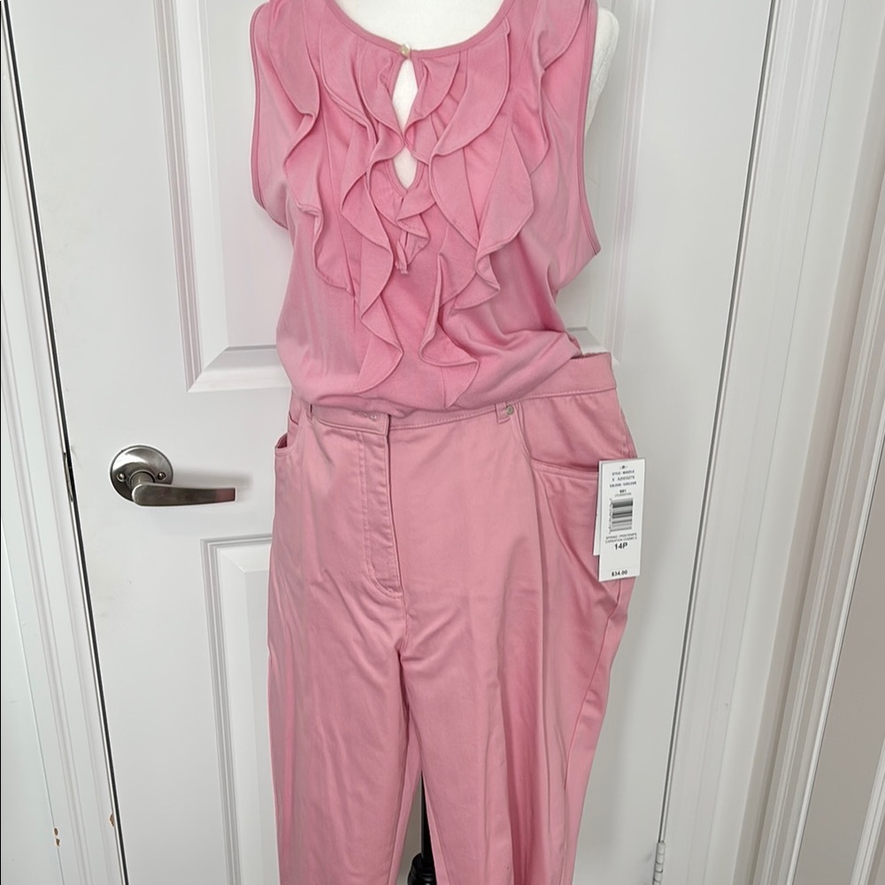 Pink Ruffled Jumpsuit - Picture 3 of 4